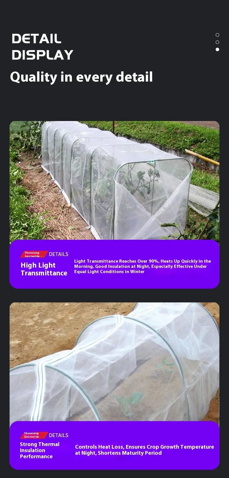 Plastic greenhouse film for vegetable shed insulation in 4x8 metre size
