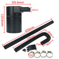 BMW radiator hose set in black with aluminium and silicone construction, 110.6mm height, 68mm outer diameter, for N54 N55 N20 N26 engines