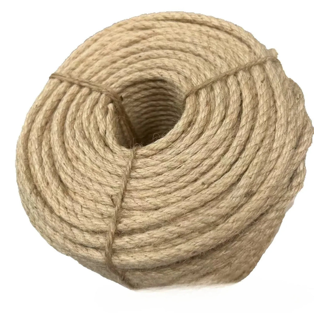 Natural sisal hemp rope for cat scratching poles in Bleach White colour, 30 m length