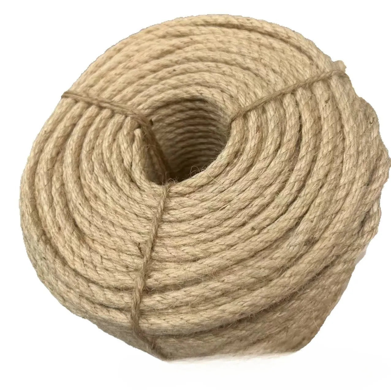 Natural sisal hemp rope for cat scratching poles in Bleach White colour, 30 m length