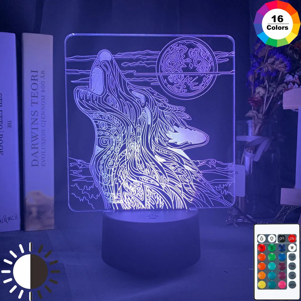 Colour-changing LED desk lamp with remote control and acrylic sheet on ABS base