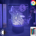 Colour-changing LED desk lamp with remote control and acrylic sheet on ABS base
