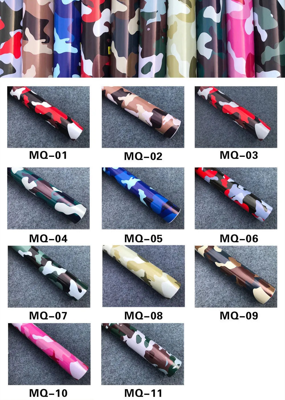 Camouflage car body film roll 30cm by 1.2 metres self-adhesive vinyl wrap for vehicle exterior customisation