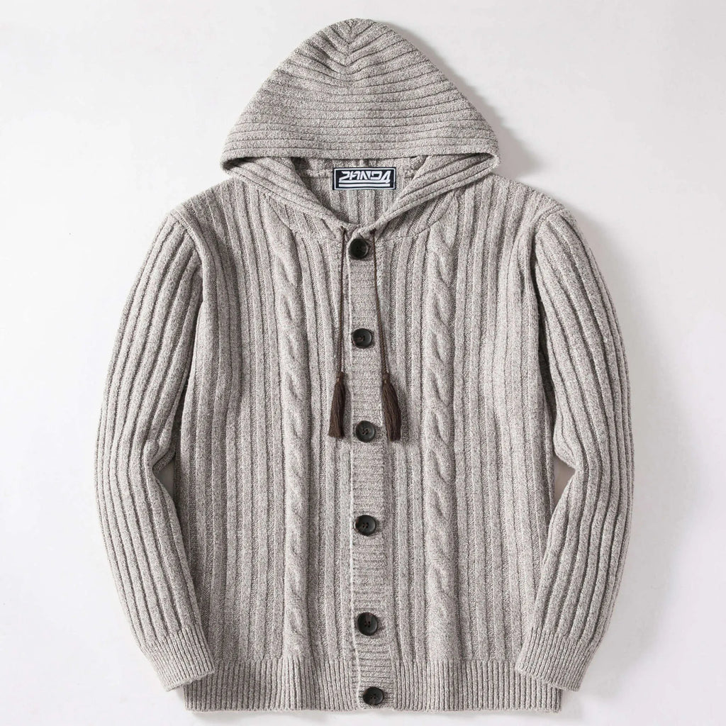 Grey flower velvet cardigan sweater for men, straight fit, sizes M to 3XL, autumn winter street fashion knitwear