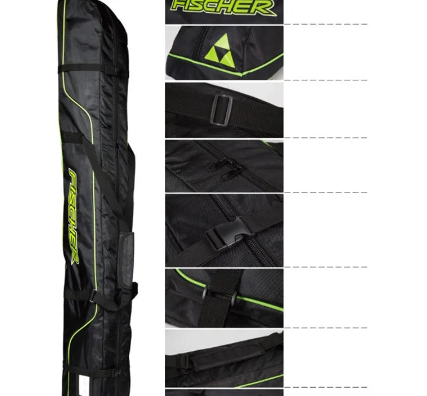 Waterproof Oxford ski gear bag in 165cm and 175cm sizes for ski and snowboard transport