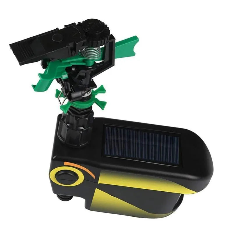 Automatic sensing animal repellent garden sprinkler, black ABS plastic, 64cm tall, with rotating nozzle