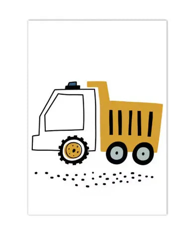 Canvas excavator art poster decoration painting, Nordic style, frameless, available in 10x15cm, 13x18cm, and 15x20cm sizes