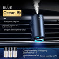 Obsidian Black car air vent clip-on aroma diffuser with essential oil bottles