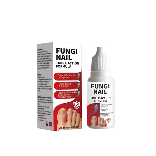 15ml bottle of anti-fungal nail repair solution gel for treating discoloured and brittle nails.