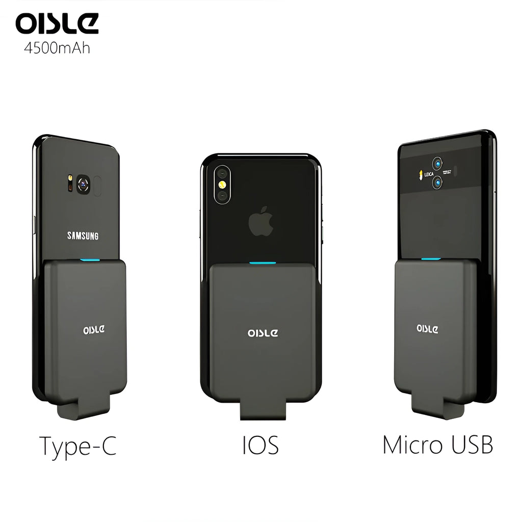 MP282P 4500mAh back clip battery power bank for iPhone Android USB-C in multiple colours