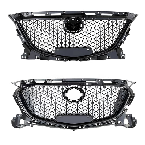 M10 three-section front splitter for VW Golf Mk7 in carbon fibre braze pattern finish