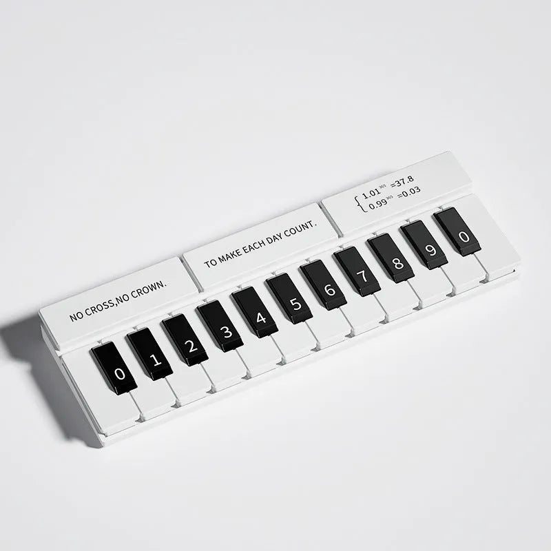 Black and white piano-shaped plastic parking sign measuring 148mm wide