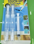 Black paint pen with fine tip for marking on glass, plastic, wood, and metal surfaces