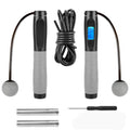 Smart electronic counting skipping rope with ABS TPE handle, 3m and 30cm PVC ropes, and 325mm rubber ball.