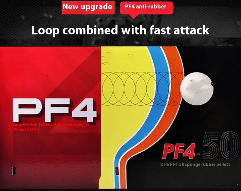 Fast Attack Sticky Classic-50 PF4-50 table tennis racket with red anti-rubber.