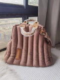 Nylon portable cat shoulder bag in solid colour, breathable fabric for small pets