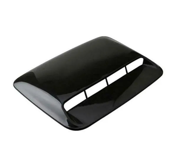 Car airscoop shroud set showing main 40cm cover and two side vent panels in black or carbon fibre finish