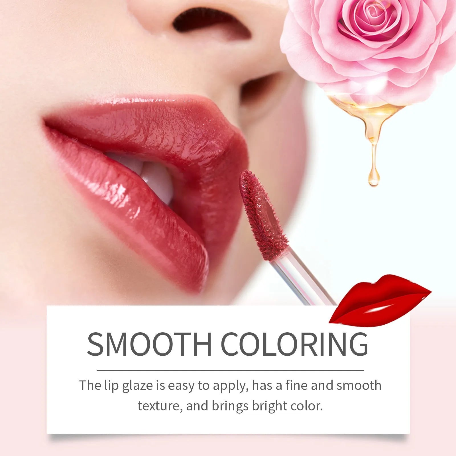 Dual-ended lip liner and lacquer pen showing two applicator tips and three colour shade options.