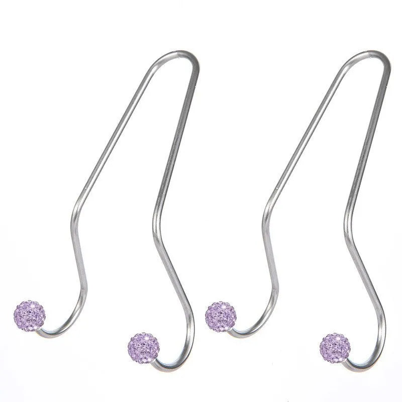 Two stainless steel diamond decorative hooks for car seat organisation in various colours.