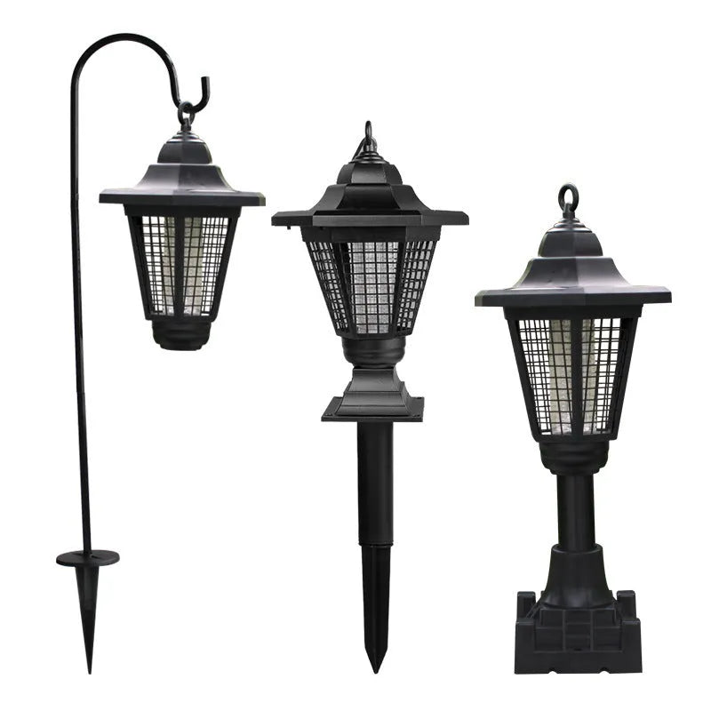 Solar mosquito killer lamp outdoor garden IP55 waterproof 5W LED with manual switch