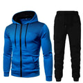 Men's cotton blend sports fitness suit, autumn winter, 85% polyester, sizes M-XXXL, five colours