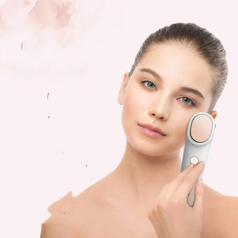 White ion beauty equipment with PC ABS body, USB charging, 700mAh battery, and five stated functions