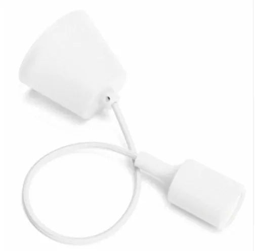 Coloured silicone ceiling light socket holder with E26/E27 base and 50cm wire