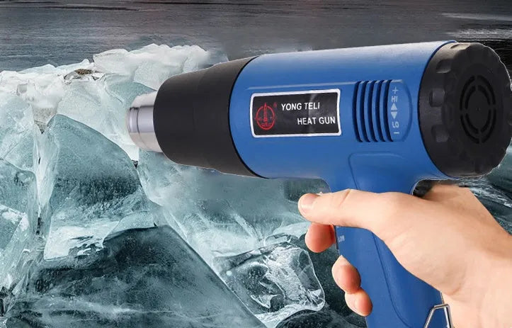 Industrial 1500W heat gun with dual air flow settings and 300-500°C temperature range