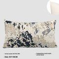 Antique blue floral artistic pattern on a square and a bolster decorative pillowcase.
