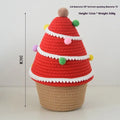 Cotton thread Christmas decoration storage basket with modern simplicity design, available in multiple colours including green and red variants
