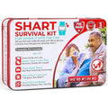 Poop survival kit gift set in aircraft box with wet wipes, dry wipes, and disposable underwear