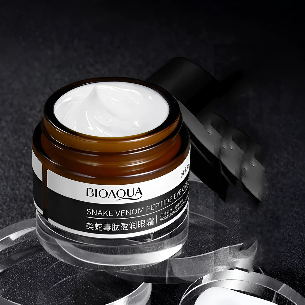 30g glass jar of peptide firming eye cream for treating dark circles