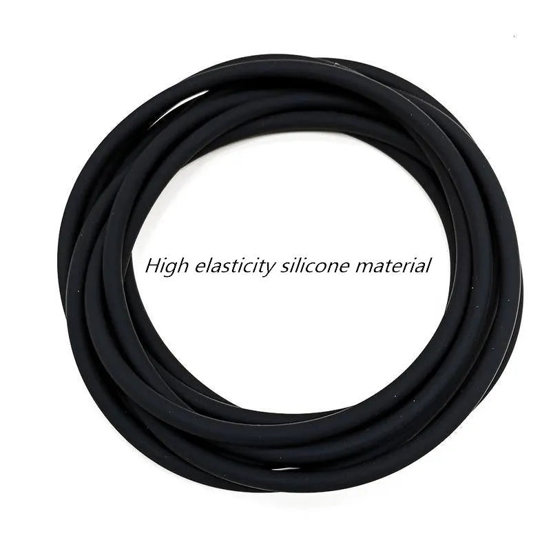 Tesla Model 3 black silicone sunroof seal 285 cm length on white background