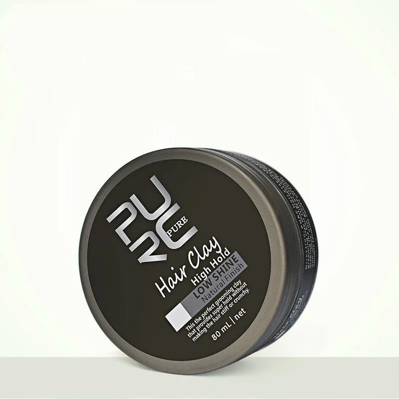 80mL pot of black non-greasy styling hair wax for short hair