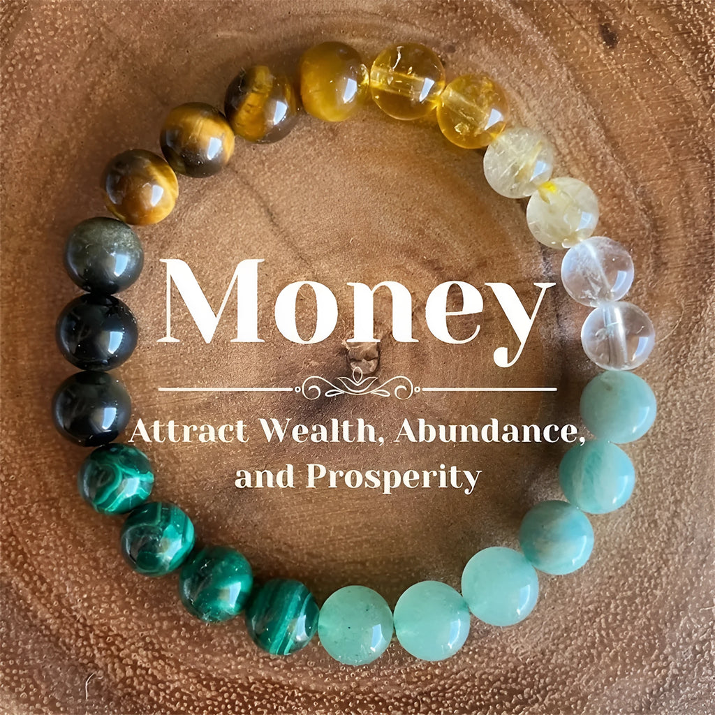 Natural stone crystal bracelet for women unisex casual style multiple colour options D0034