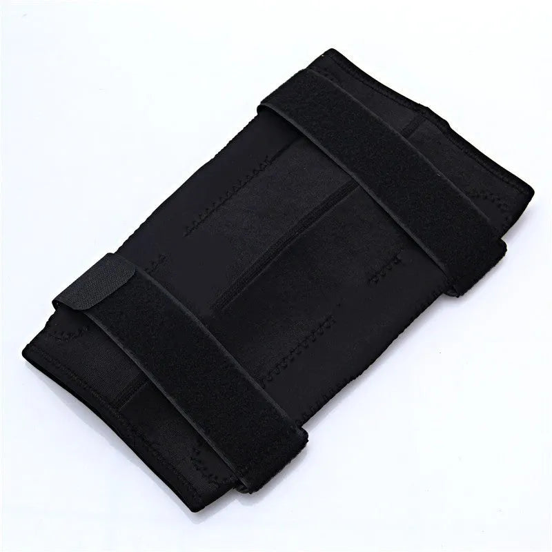 Medical meniscus recovery steel brace knee support in black free size, diving material
