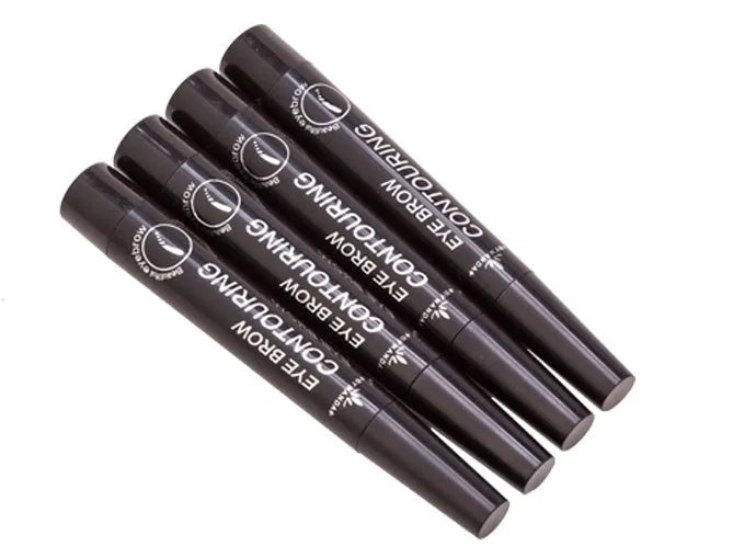 4-claw liquid eyebrow pencil in black and brown shades for waterproof long-lasting brow makeup