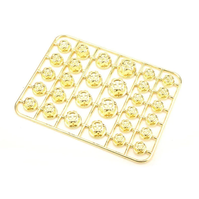 Set of 30 ABS plastic motorcycle screw covers in various colours for engine thread protection