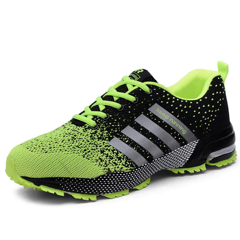 Lightweight breathable unisex casual lace-up shoes with height increasing sole in black red colour