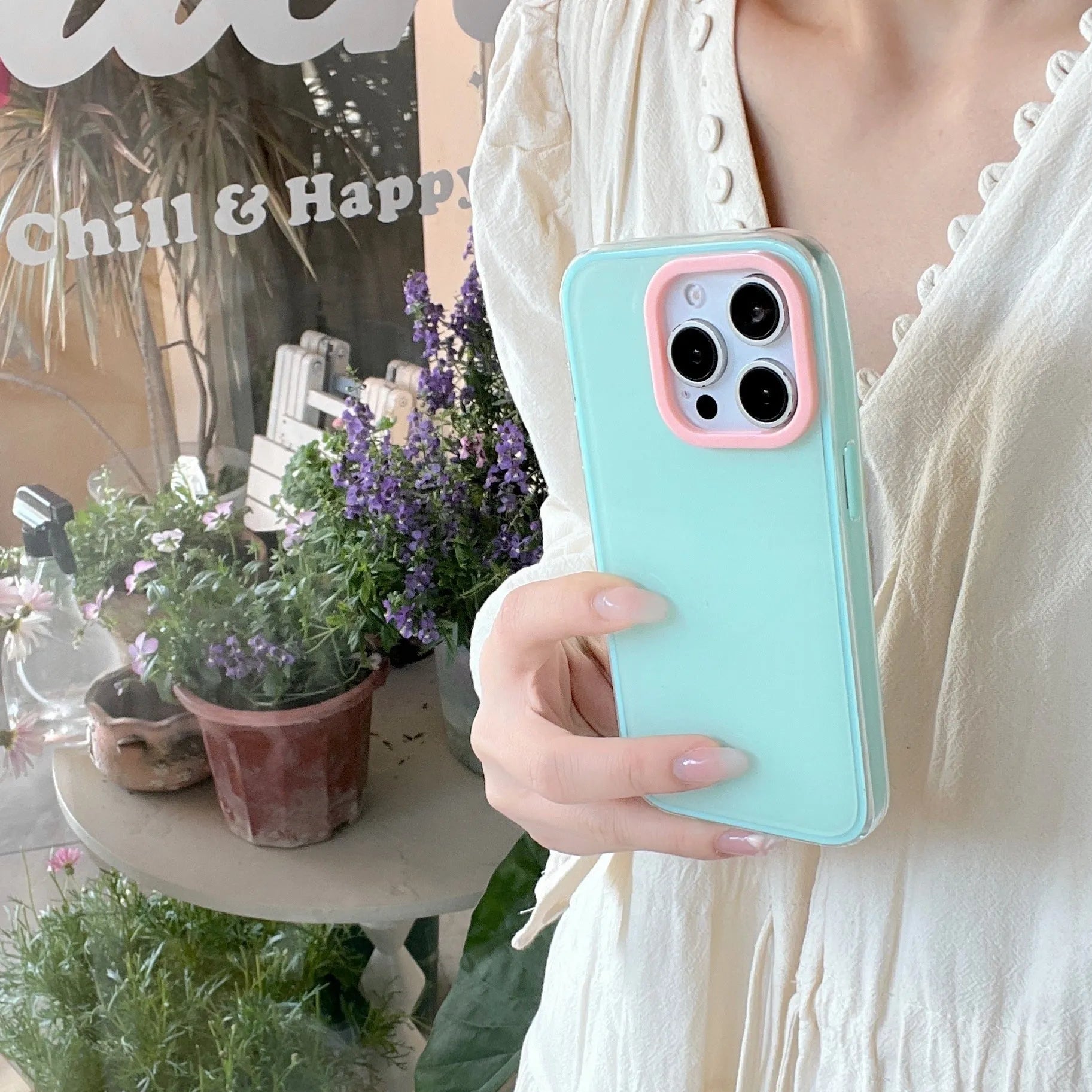 Simple solid colour jelly silicone all-inclusive phone case for iPhone models on a white background.