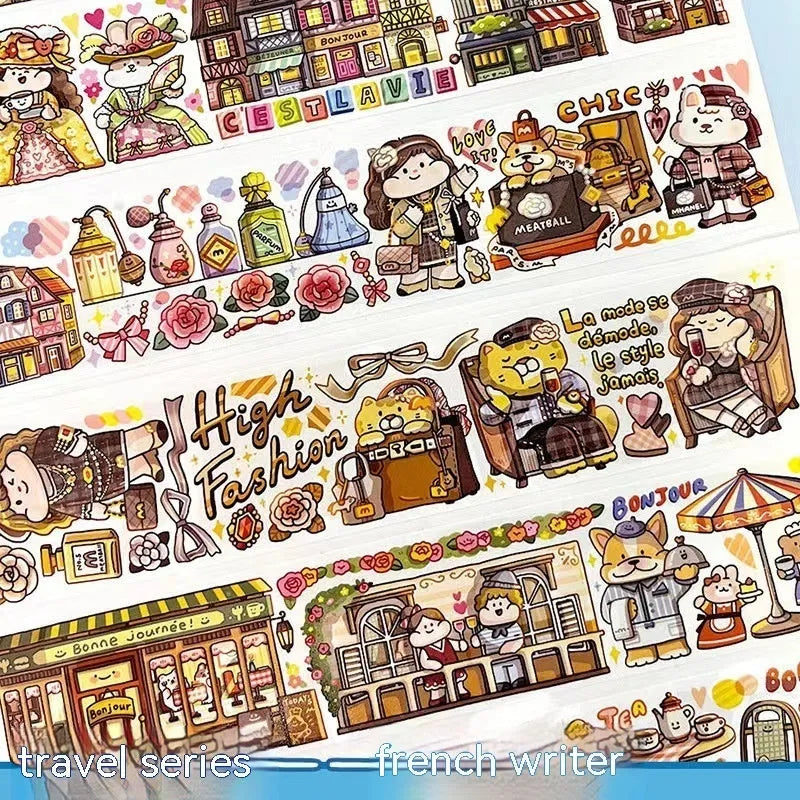 Colourful cartoon character stickers on Japanese paper for haemorrhoid tape packaging customisation