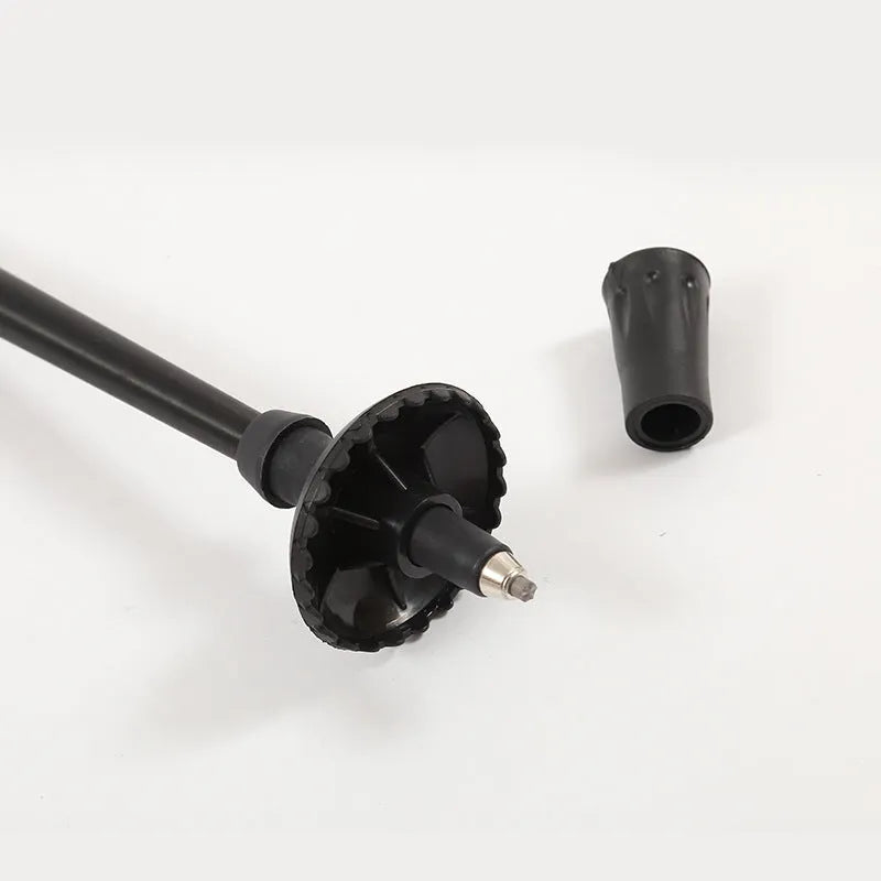 Folding telescopic trekking pole in aluminium alloy with adjustable length 36-130cm in black blue colour
