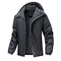 Men's loose fit plus size hooded coat in polyester, shown in army green colour