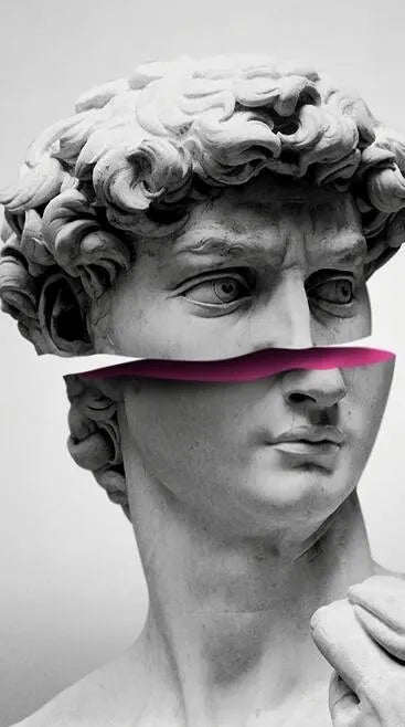 Sculpture canvas art poster fashion simplicity print in picture colour on matte canvas surface