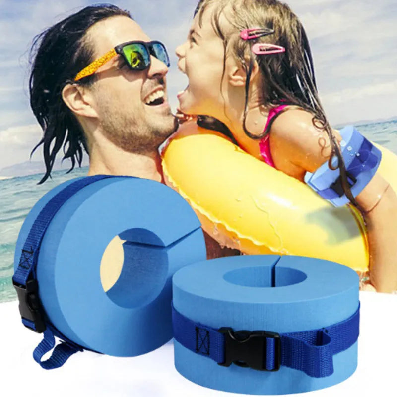 Blue EVA swimming gaiters float for children and adults