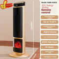 Golden household warm air blower heater with PTC heating, remote control, dump power off safety, size 230x594mm
