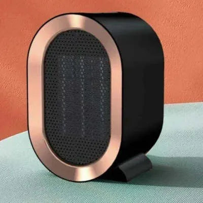 Desktop portable electric fan heater with ceramic heating element in choice of colours