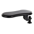 Black ergonomic computer hand bracket mouse wrist pad on desk with non-slip rubber base