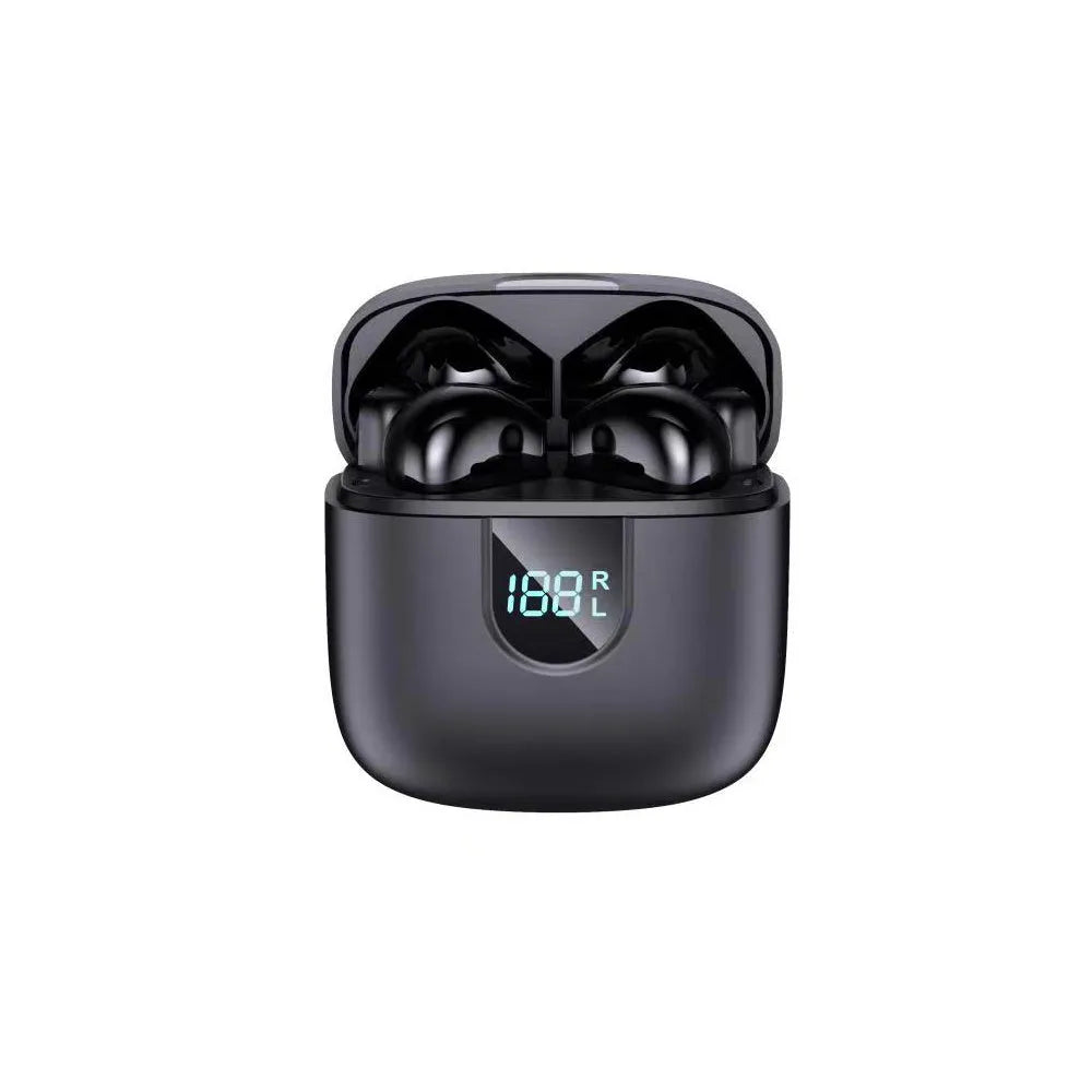 A18 wireless Bluetooth headset in-ear noise reduction with digital display, 10m range, PC ABS body, black or white
