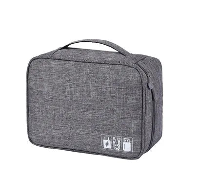 Portable waterproof mobile phone digital bag in blue, 24.5x18x10cm, made of polyester for travel